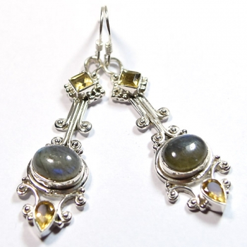 Long dangle best selling 925 sterling silver top deisgn earrings