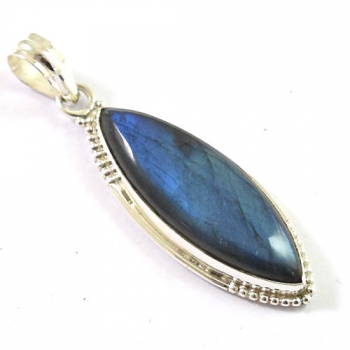 Blue fire labradorite 925 sterling silver wholeslae fashion pendant jewelry