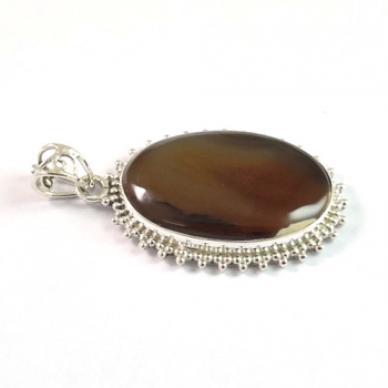 Superb finish 925 sterling silver montana agate pendant jewelry