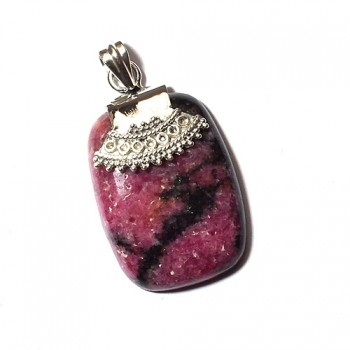 Top selling 925 sterling silver pink rhodonite fashion pendant jewelry