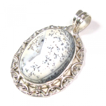 Dendrite agate 925 sterling silver jewellery wholesale fashion pendant 