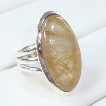 Best quality top design rutilated quartz high fashion ring