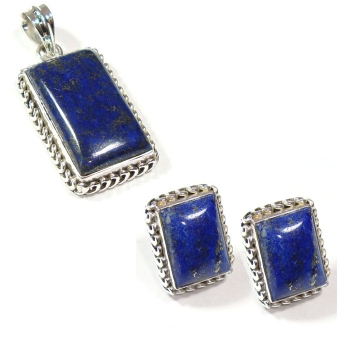 925 silver blue lapis lazuli jewelry sets
