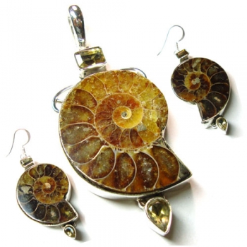 925 silver ammonite fossil jewellery 