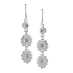 925 sterling silver green peridot natural gemstone earrings