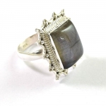 Unqiue design 925 sterling silver blue fire labradorite ring jewellery 